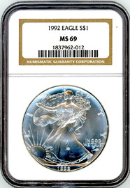 1992 $1 1 OZ Silver Eagle NGC MS69