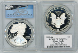 2008-W Proof ASE PR70DCAM PCGS First Strike T. Cleveland blue eagle