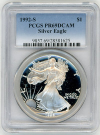 1992-S Proof ASE PF69DCAM PCGS blue label