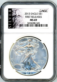 2013 ASE MS69 NGC First Releases SILVER label