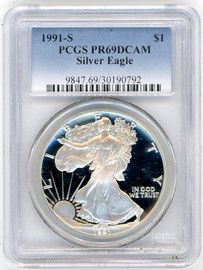 1991-S $1 Proof Silver Eagle PR69 PCGS