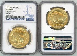 2021 $50 Gold Buffalo MS70 NGC Early Releases