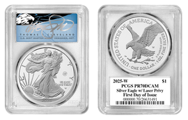 2025-W ASE w/Laser Privy PR70DCAM PCGS FDOI T. Cleveland blue eagle 2025-W ASE w/Laser Privy PR70DCAM PCGS FDOI T. Cleveland blue eagle