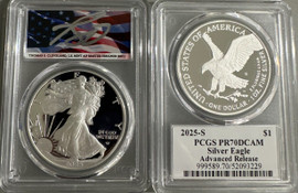 2025-S Proof ASE PR70 DCAM PCGS Advanced Release T. Cleveland flag