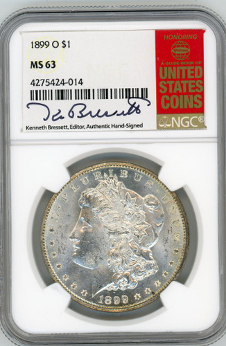 1899 O Morgan Dollar MS63 NGC K. Bressett