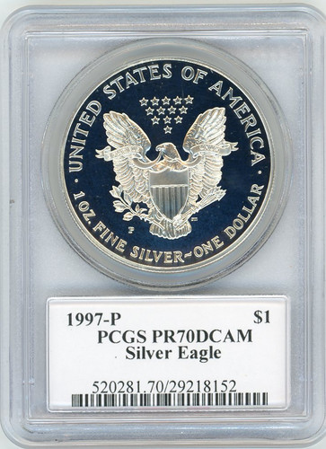 1997-P Proof ASE PR70 PCGS Moy red, white, blue label