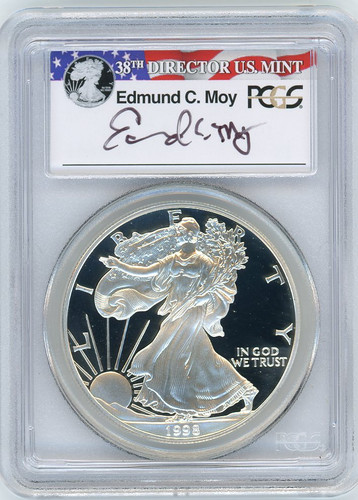 1998-P Proof ASE PR70 PCGS Moy red, white, blue label