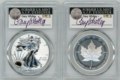 2019 Pride of Two Nations, U.S. Set Modified PR70 ML & Enhanced Rev PR70 ASE PCGS FDOI Gary Whitley