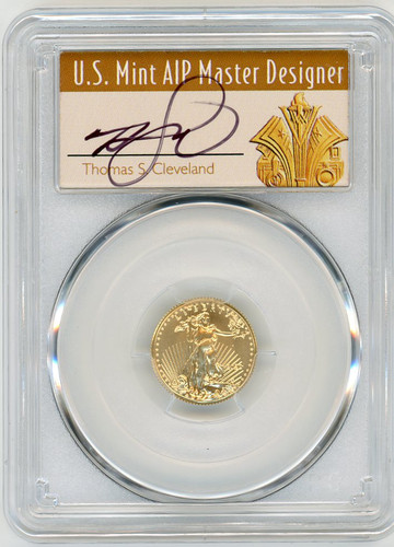 2020 $5 Gold Eagle MS70 PCGS FDOI T. Cleveland Art Deco