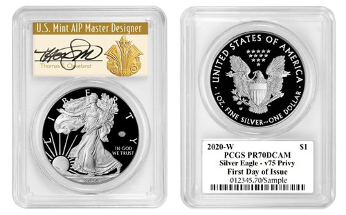 2020-W ASE V75 Privy PR70 PCGS FDOI T. Cleveland Art Deco *SOLD OUT AT THE MINT*