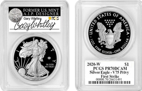 2020-W ASE V75 Privy PR70 PCGS First Strike Gary Whitley