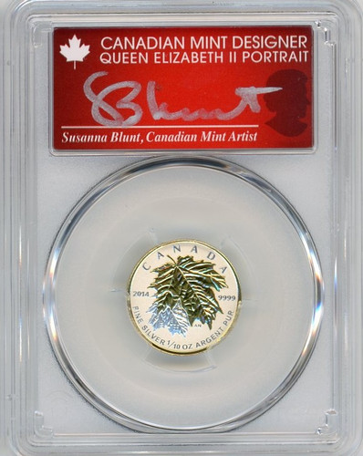 2014 Canada $2 ML/Ag Rev Proof PR70 PCGS S. Blunt Queen label