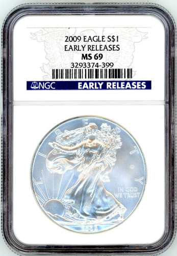 2009 ASE MS69 NGC Early Releases label