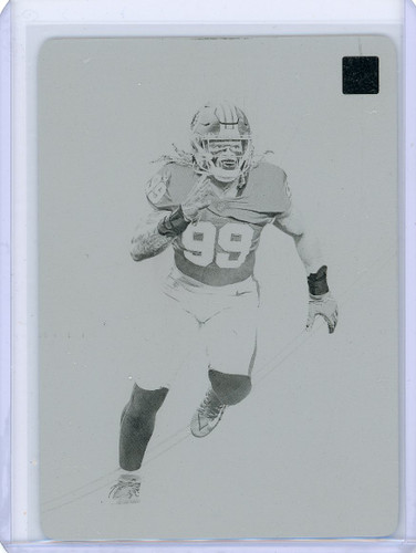 2020 Panini Red Hot Rookies Chase Young Washington Football Printing Plate 1/1