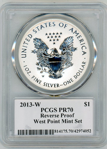 2013-W ASE Rev. PR70 PCGS West Point Mint Set T. Cleveland blue eagle