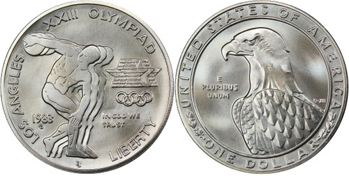 1983 UNC Olympic Silver Dollar "P"