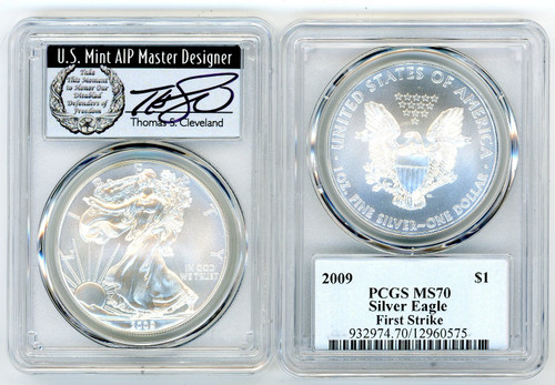 2009 ASE MS70 PCGS First Strike T. Cleveland wreath