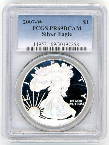 2007-W $1 Proof Silver Eagle PR69 PCGS