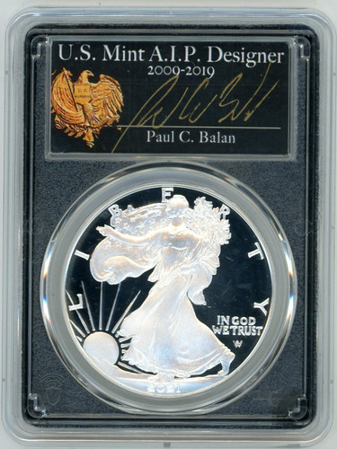 2021-S $1 Proof Silver Eagle PR70DCAM FDOI Paul Balan