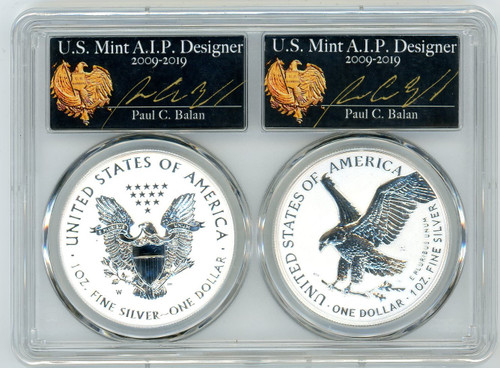 2021-S/W T1/T2 Rev PR70 PCGS Designer Edition FDOI 2 Coin Slab Paul Balan