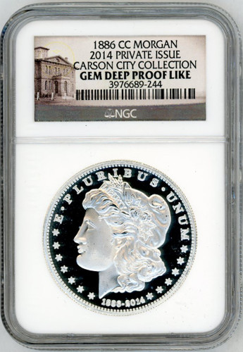 1886 CC Morgan Dollar 2014 Private Issue Carson City Collection Gem Deep Proof Like NGC