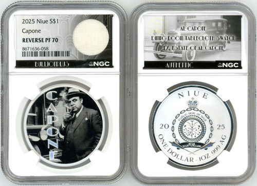 2025 $1 Silver Niue Capone Reverse PF70 NGC