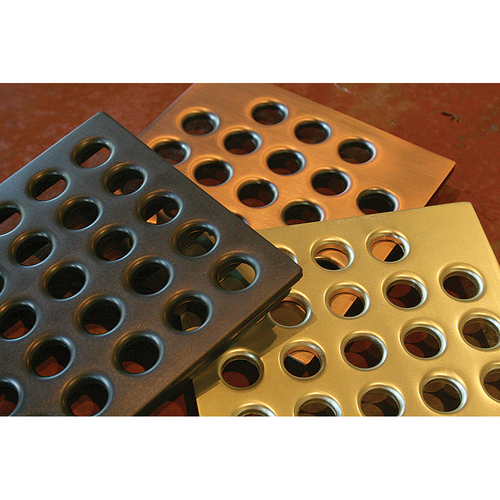 Ebbe 4" Square Drain Grate Covers are available in many finishes