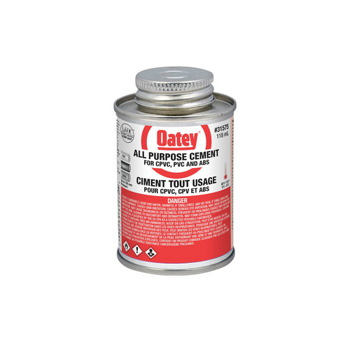 Oatey All Purpose Glue for securing drain assembly to floor pipe