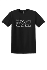 CG- Peace Love & Football - Short Sleeve Tee Shirt