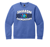Sharon School Fleece Crew-Checkered Logo