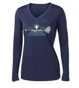 Millstone Youth Lacrosse Women's V-Neck Performance Top-Eagles Logo- Available in SS or LS