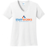 Staffworks Women's Core Cotton V-Neck Tee
