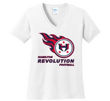 Hamilton Revolution Football Ladies V-Neck Cotton Tee