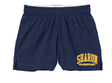 Sharon School Jersey Knit Shorts- Arch Logo