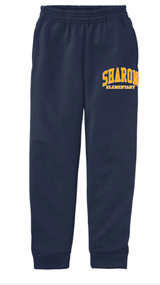Sharon School Youth Fleece Jogger-Arch Logo