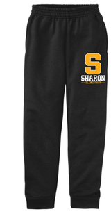 Sharon School Youth Fleece Jogger-S Logo