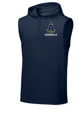 Admirals Baseball Stretch Sleeveless Hooded 1/4-Zip