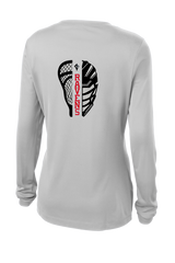 Ravens Half and Half Sport-Tek® Ladies Long Sleeve PosiCharge® Competitor™ V-Neck Tee - RLA