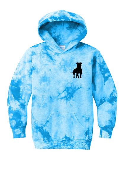 817 Pittie Crystal Tie Dye Hoodie-Youth Sizing