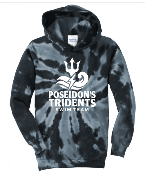 Poseidon's Tridents Tie Dye Hoodie