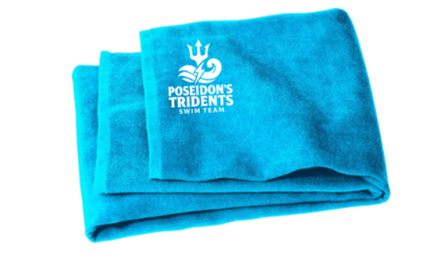 Poseidon's Tridents Beach Towel-Embroidered Logo