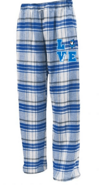 Sharon School Love Logo Flannel Pants