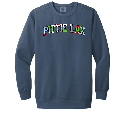 817 Pittie Lax Comfort Colors Crewneck with Back Print
