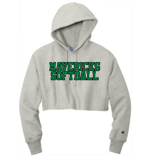 Mavericks Champion Women's Reverse Weave Cropped Hoodie