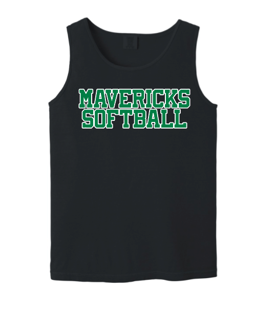 Mavericks Softball Comfort Colors Tank Top