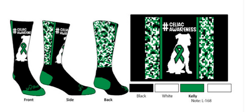 817 Pittie Celiac Awareness Socks