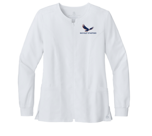 Nicolet Staffing Wink® Women’s Premiere Flex™ Full-Zip Scrub Jacket