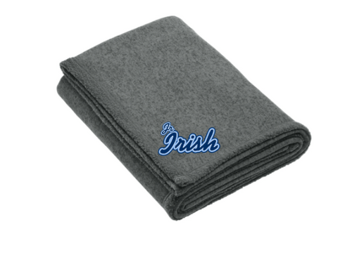 Jr. Irish Football Arc Sweater Fleece Blanket-Embroidered Logo
