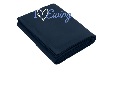 Ewing Township I Love Fleece Sweatshirt Blanket