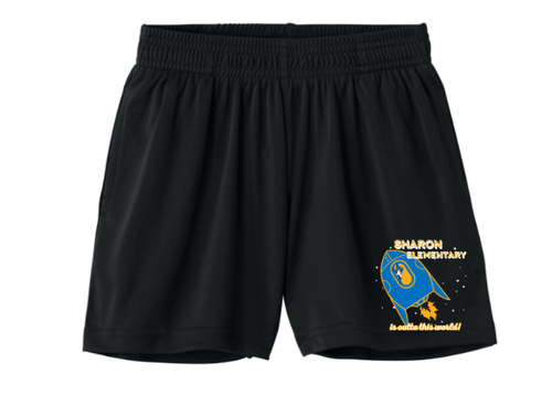 Sharon School Performance Shorts with Pockets-Blast Off Logo